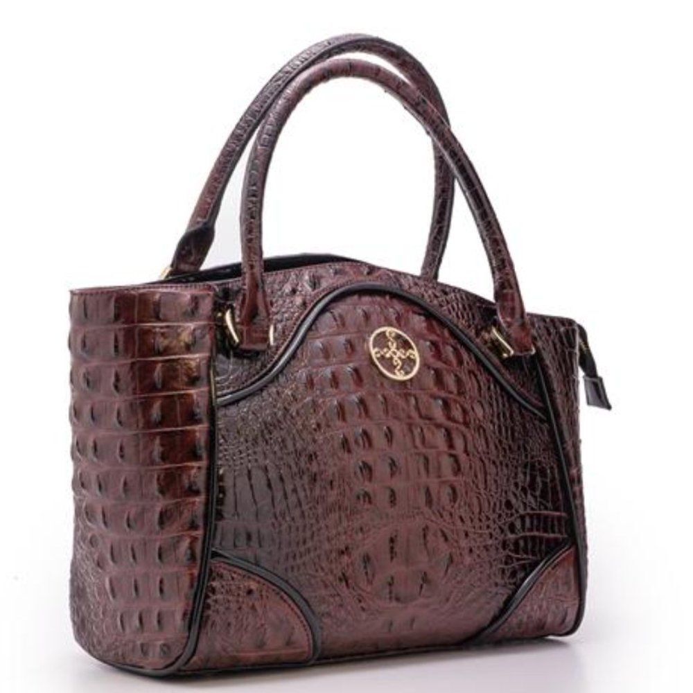 Stauer Avalon Crocodile-Embossed Handbag